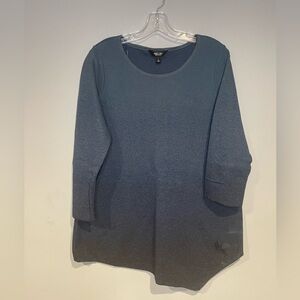 Simply Vera VeraWang Womens Blue Ombré Pullover Sweater Size Large